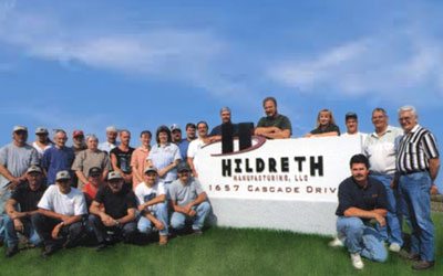 Hildreth Manufacturing corporate sign and headquarters for the largest selection of Beryllium Copper Plunger Tips.